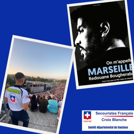 CroixBlanche84's tweet photo. Les secouristes français de la Croix Blanche Vaucluse (84) étaient présents ce samedi 24 juin à Vaison-la-Romaine afin d’assurer la sécurité des personnes présentes au spectacle de l’humoriste français Redouane Bougheraba. 

#Vaison #humoriste #prefectureduvaucluse #sdis84 https://t.co/4ooMQmQabV