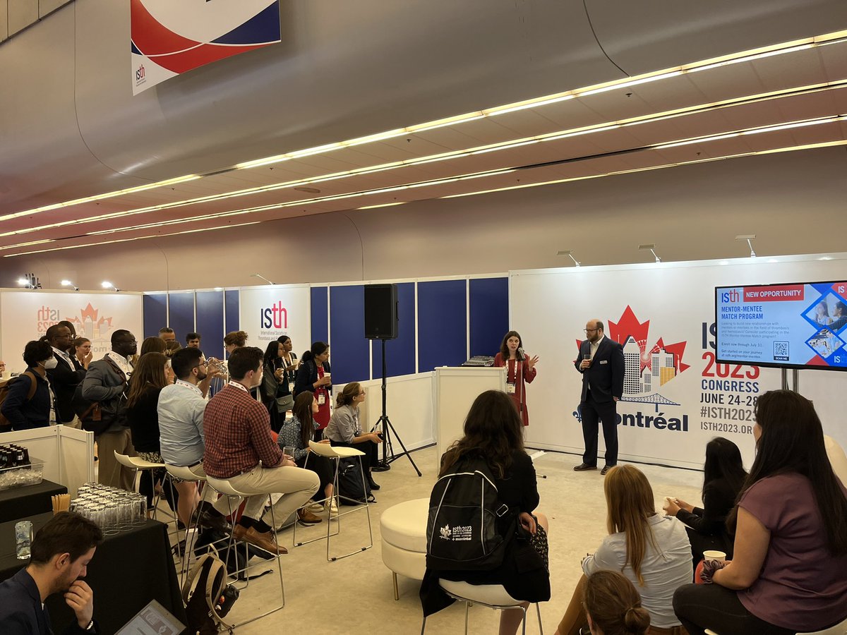 Busy in the Early Career Lounge with people eager to learn more about Fellowships! #ISTHEarlyCareer #ISTH2023