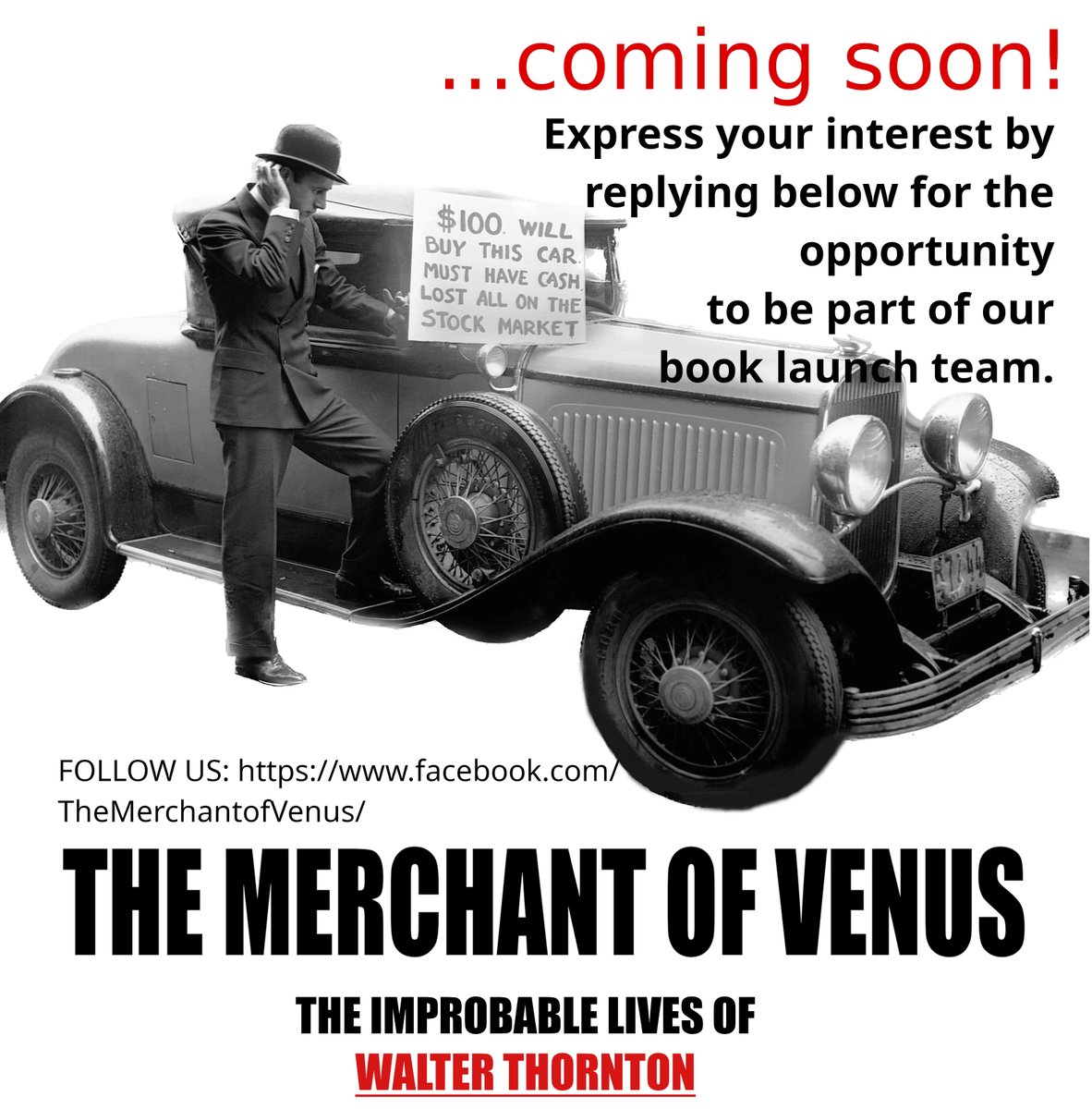 An extraordinary man that will inspire you to get up and do your best after a tragedy has happened to you! #goldenagestar #bookpromotion #themerchanofvenus #pinupgirl #wallstreetcrash #greatdepression #americanhistory #WW2 #Classic #crash1929 #walterthorntonmodels #motivation