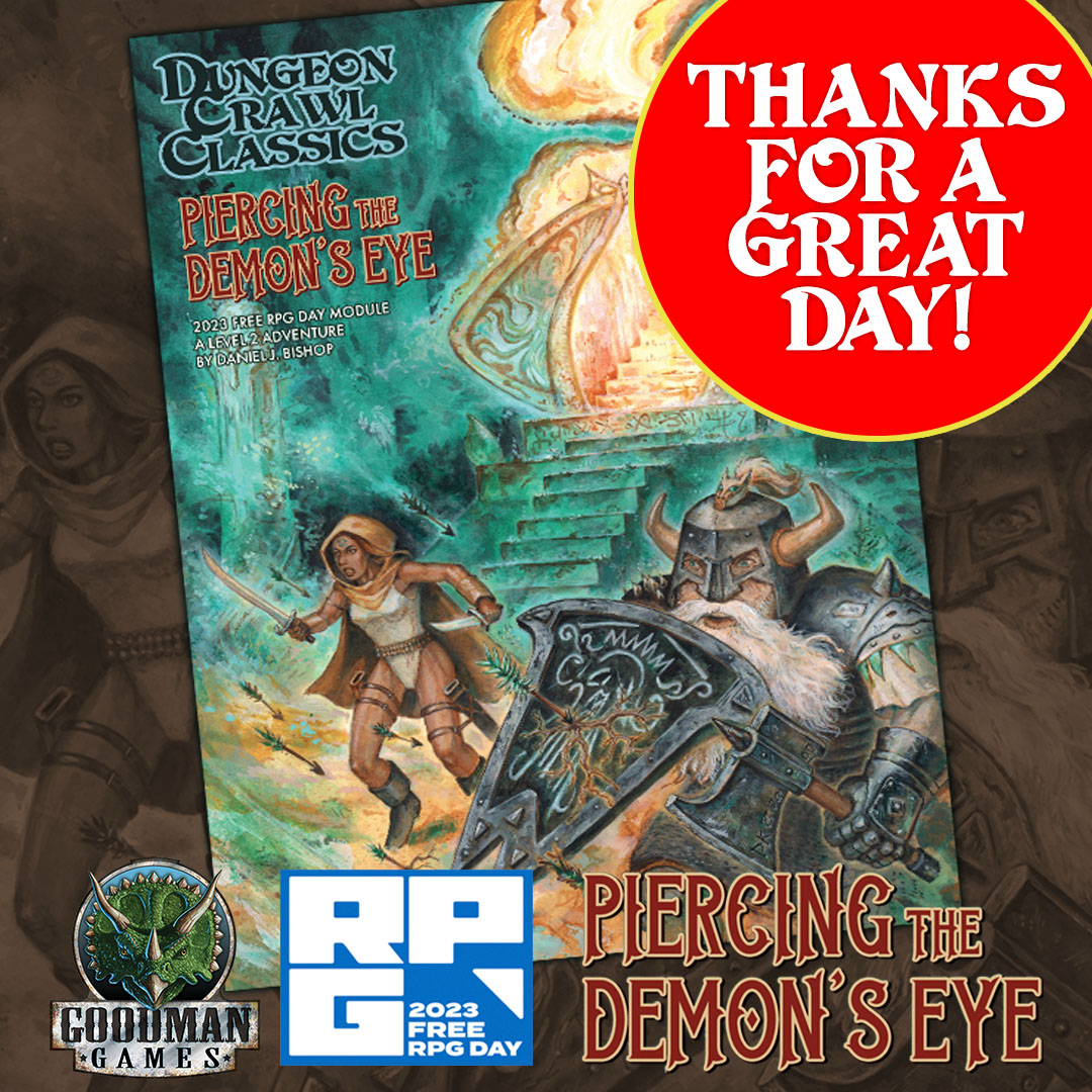 GoodmanGames's tweet image. Thanks for a Great Free RPG Day! 

zurl.co/VgIM