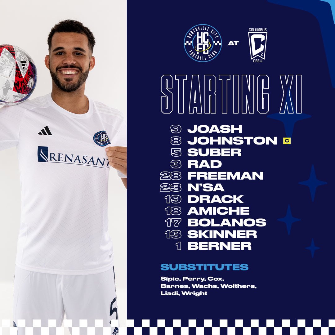 HuntCityFC's tweet image. The starting squad to take on @ColumbusCrew2 🚀