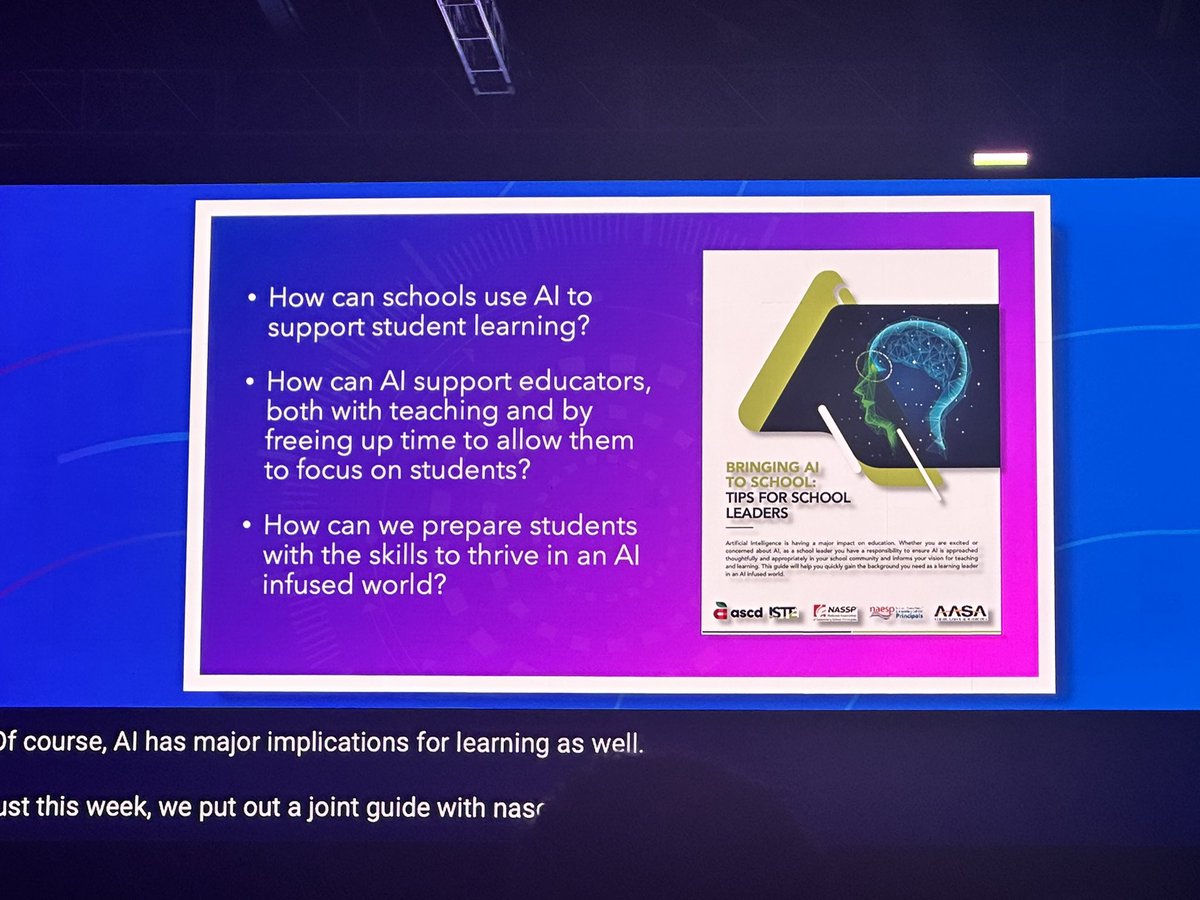 Enjoying the #ISTELive23 opening session…. Great questions all educational leaders should be thinking about. #fcsvanguard #ISTECommunityLeaders