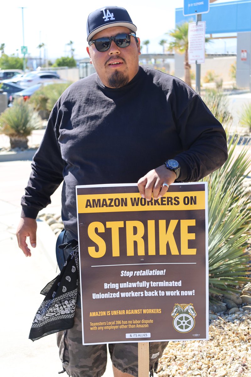 Shame on Amazon! On the picket line today, Amazon driver Jesus Gutierrez was hit by a vehicle driven by someone from Amazon.  Jesus was treated by emergency responders and is standing strong. We demand Amazon put the safety of workers ahead of its profits