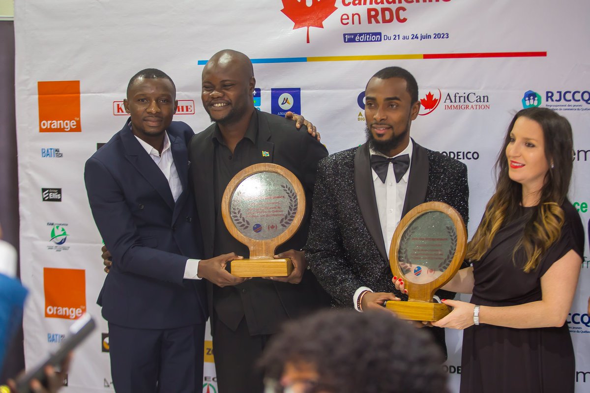 VisitCongo_'s tweet photo. Quelques photos des vainqueurs du prix d'excellence lors de la soirée de Gala clôturant la 1ère édition de la @scrdc243 tenue le 24 juin 2023 au Marcus Restaurant.

📷 by: @Armandsneazzy7 @nathanSAWa

#VisitCongo #HeartOfAfrica #Congo #Kinshasa #KinByNight #SemaineCanadienneEnRDC https://t.co/S4pPc1zjNp