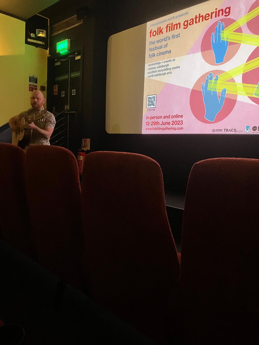 FFGEdinburgh's tweet photo. Today's final screening @CameoCinema for @FFGEdinburgh2023 was a special screening of  the TV adaptation of Roddy McMillan's 1974 stage play THE BEVELLERS. It was made even more special by Seán Gray's exceptional 4-song set of Lalland Scots folk songs that introed the screening. https://t.co/OzehmCzHKp
