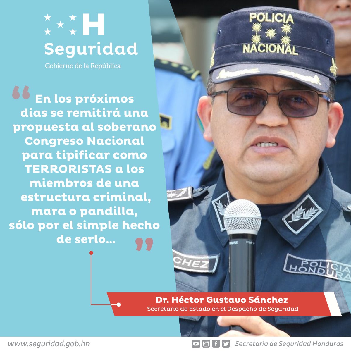 Secretaría De Seguridad Honduras On Twitter El Secretario De Estado En El Despacho De