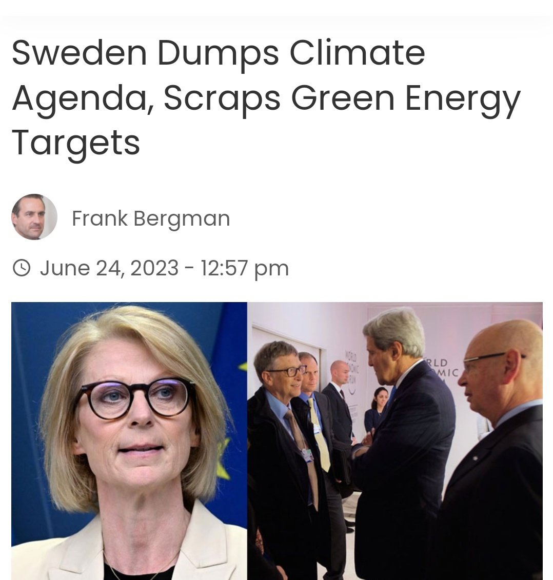 DrEliDavid's tweet photo. Sweden 🇸🇪 defied crazy lockdowns, and is now defying crazy climate agenda 👏
_ https://t.co/zoBEvnVLW8