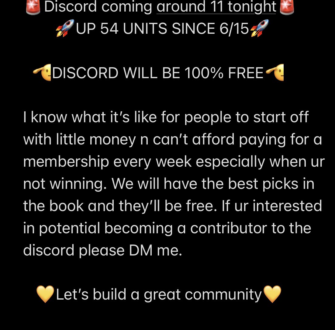 #GamblingTwiite #gambling #discord #free #sportsbet #sports #sportsbettingpicks #sportsbettingtwitter 
   
DISCORD COMING OUT TONIGHT 🚨