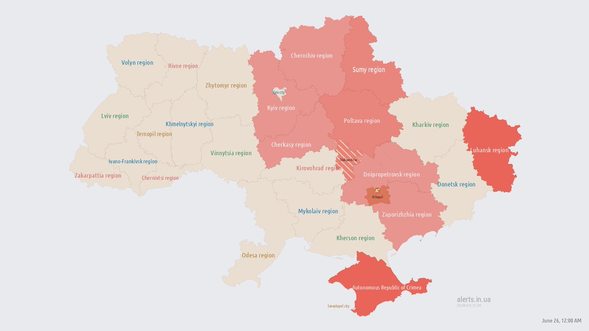 ウクライナ空襲警報 (非公式) on Twitter