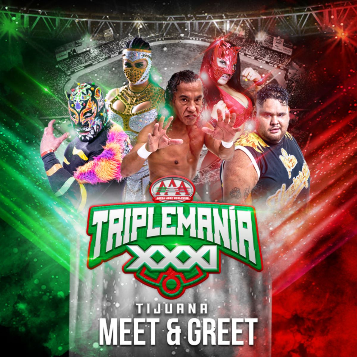 Asegura tu lugar para el Meet & Greet en #TriplemaníaXXXI Tijuana y conoce a tus luchadores favoritos del talento de #LuchaLibreAAA 🙌🏻

➡️ bit.ly/45RXNNb