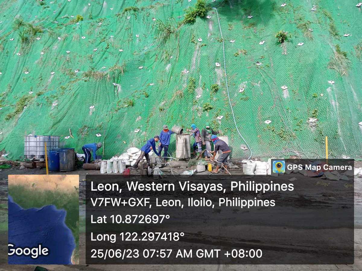 JOEConst's tweet photo. Updates on Rockfall Netting Project at Leon, Ilo-ilo
installing grouting, anchor nail, anchor nuts, spike plates.
for inquiries and more news and updates. please visit our website at https://t.co/Tm9SWm9nZX https://t.co/NqjEjUcs1k