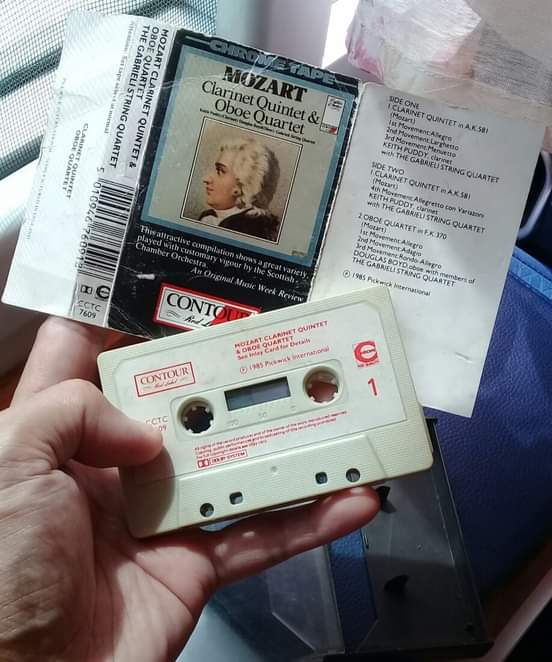 EllsonVery's tweet image. yup. the most-aged surviving chrome-cassette tape on my trove. I had it from spectating a musicale back in '85.  this scottish clarinet performer was selling this cassette tape, all the way from england. so i had one. it felt so good to hear it that time, childhood music dulcet.