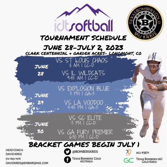 Sofia Rodriguez (@sofie_rod06) on Twitter photo Ready to start the week in Colorado! <a href="/BombersKreis/">Texas Blaze Gold 18u</a> <a href="/DartmouthSball/">Dartmouth Softball</a> <a href="/JenWilliamsDSB/">Jen Williams</a> <a href="/UIWSoftball/">UIW Softball</a> <a href="/deanofsoftball5/">Kim</a> <a href="/robynleightonn/">Robyn Leighton</a> <a href="/DelStSB/">Delaware State SB</a> <a href="/CoachStockdale2/">Daniel Stockdale</a> <a href="/DukeCoachYoung/">Marissa Young</a> <a href="/DukeSOFTBALL/">Duke Softball</a> <a href="/CRC_Recruit/">Collegiate Recruiting Consultants</a> <a href="/CULionsSoftball/">Columbia Softball</a> <a href="/TerrierSoftball/">BU Softball</a> <a href="/YaleSoftball/">Yale Softball</a> #fastpitch #softball #slugger ๐ฅ๐ฃ Ready to start the week in Colorado! <a href="/BombersKreis/">Texas Blaze Gold 18u</a> <a href="/DartmouthSball/">Dartmouth Softball</a> <a href="/JenWilliamsDSB/">Jen Williams</a> <a href="/UIWSoftball/">UIW Softball</a> <a href="/deanofsoftball5/">Kim</a> <a href="/robynleightonn/">Robyn Leighton</a> <a href="/DelStSB/">Delaware State SB</a> <a href="/CoachStockdale2/">Daniel Stockdale</a> <a href="/DukeCoachYoung/">Marissa Young</a> <a href="/DukeSOFTBALL/">Duke Softball</a> <a href="/CRC_Recruit/">Collegiate Recruiting Consultants</a> <a href="/CULionsSoftball/">Columbia Softball</a> <a href="/TerrierSoftball/">BU Softball</a> <a href="/YaleSoftball/">Yale Softball</a> #fastpitch #softball #slugger ๐ฅ๐ฃ