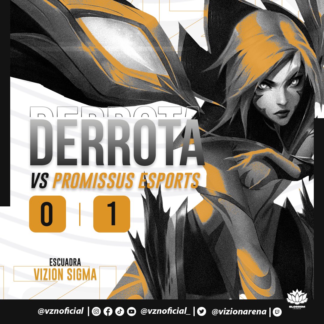 VZNOficial_'s tweet photo. ¡En esta ocasión Vizion Sigma no logro ganar en contra de Promissus Esports en la Blossom League!🏆 ¡Pero no se darán por vencidos, seguirán en búsqueda de la victoria!🔥
#VZNWIN #GOVZN #GOVizion #VizionWIN #Torneo #LeagueOfLegends https://t.co/o8IweMd9iQ