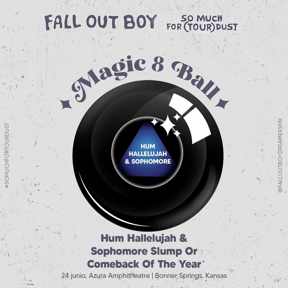FOB_Mexico's tweet photo. Aún desconocemos cuántas variaciones o rotaciones de canciones habrán, pero de momento el tour ha tenido un setlist excelente con presencia de canciones clásicas y mucha pasión.
#somuchfortourdust #falloutbo https://t.co/MuRh9rayq0