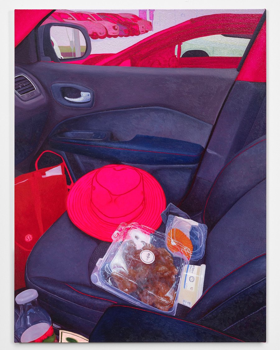 I Can Only Quit One Thing at a Time (Who Am I When No One’s Looking), 2023, Oil, Acrylic, &amp; Glitter on Canvas, 52.5 x 39.5 inches