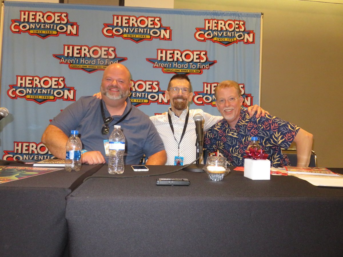 From #HeroesCon2023 Podcast of the Back Issue Magazine 20th Anniversary panel by <a href="/richard_fowlks/">Richard J Fowlks</a>,   <a href="/RMichaelEury/">Michael Eury</a> &amp; @Twomorrowspubs is now online at   thecomicbooks.com/audio.html#Her…