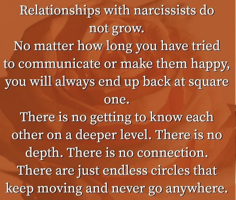 Relationships w/ narcs are like quick sand…you’ll sink deeper and deeper exhausting yourself trying to please them.
