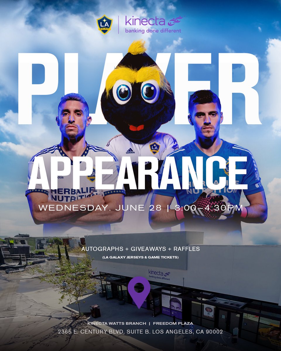 📢 Player Appearance 📢

Meet @gastonbrugman & @bondy506 at the @kinecta Watts Branch on June 28th!
