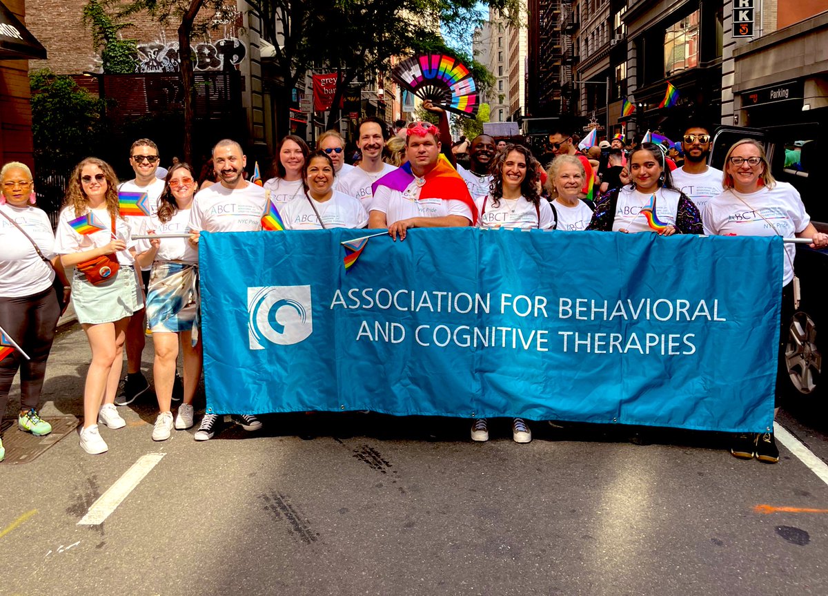 What an amazing time spent marching at #NYCPRIDE thank you to the ABCT members who were able to represent us in our #first attendance. Happy Pride everyone! #ABCTAtPRIDE #CBTWorks