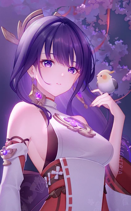 鳴神組の衣装チェンジ(1/3)  影お誕生日おめでと #GenshinImapct #原神 #雷電将軍 #RaidenShogun