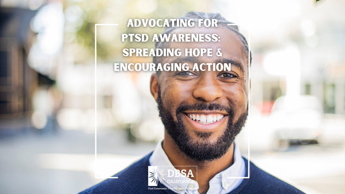 By advocating for PTSD awareness, we provide education and resources to those struggling with PTSD with DBSA CA's free support groups. 🤝 Let's spread the word and support those affected by PTSD. 💚 #PTSDawarenessmonth #mentalhealthawareness #EndTheStigma #YouAreNotAlone