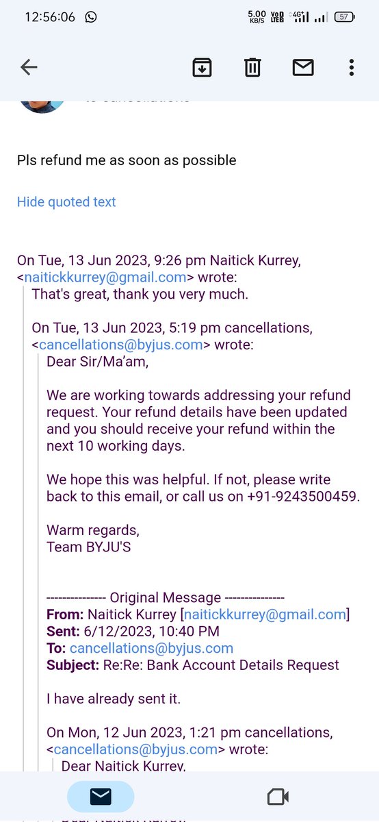 nait696's tweet photo. @ByjusSupport @iamsrk Kindly refund me today. https://t.co/sD303wPpv9