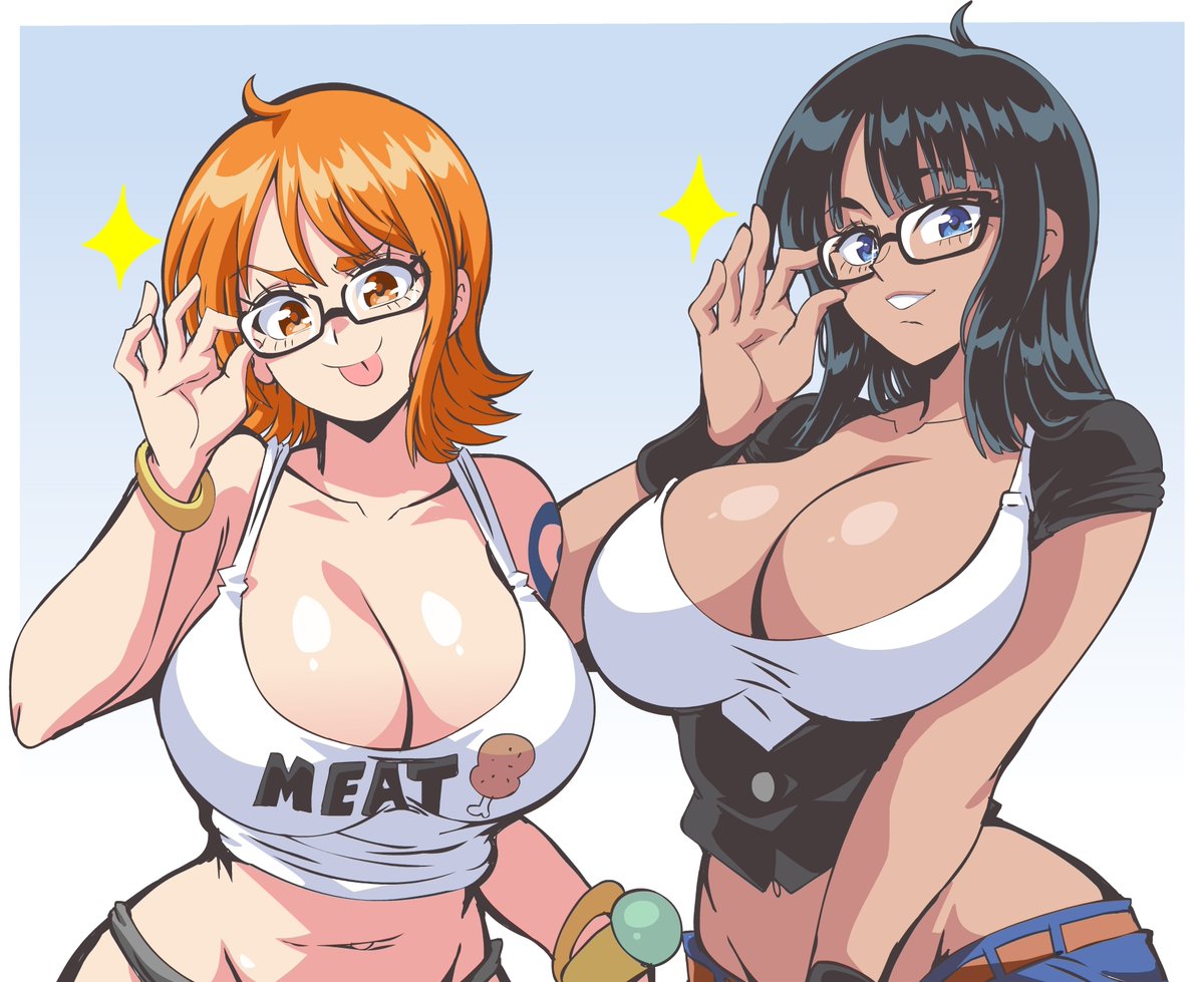 ナミ(ワンピース) ,ニコ・ロビン 「Apparently this guess people really like」|Bocoのイラスト