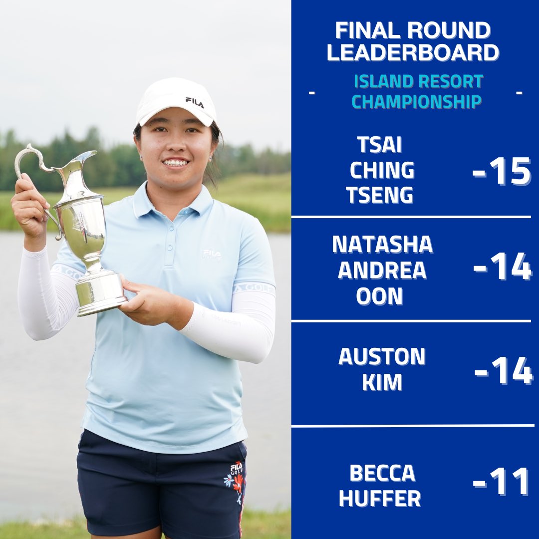 That’s all from the Great Lakes State 🫡

Congratulations to Tsai Cheng Tseng on her first career #EpsonTour victory at the #IslandResortChamp! 

#Road2LPGA