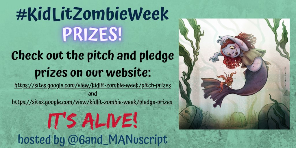 Curious about the #prizes you can win by participating in #KidlitZombieWeek? 

To help you #revise your work, there's #critiques and comp #books that you can win!

Check them all out here: 
sites.google.com/view/kidlit-zo…
and
sites.google.com/view/kidlit-zo…

Prize donors tagged below: