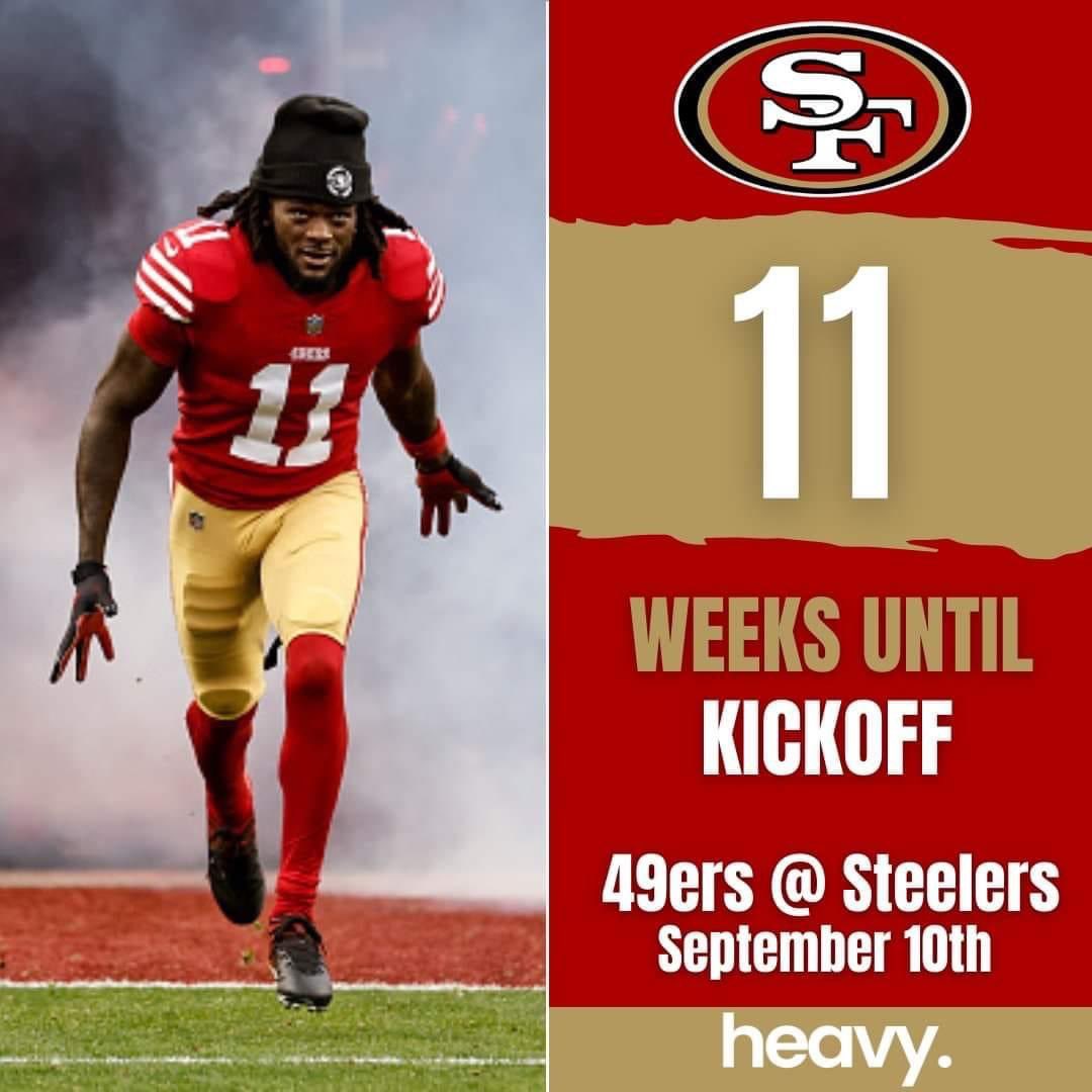 Sunday night game countdown just hit 11 weeks @natleheup!! #GoNiners #49ers