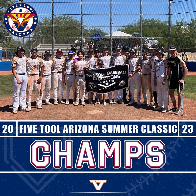 🏆CHAMPIONS🏆

Congrats to the <a href="/NomadicBaseball/">Nomadic Baseball</a> 2024 Gold on winning the 17U/18U Division of the <a href="/FiveTool/">Five Tool Baseball</a> Arizona Summer Classic!

#WatchEm