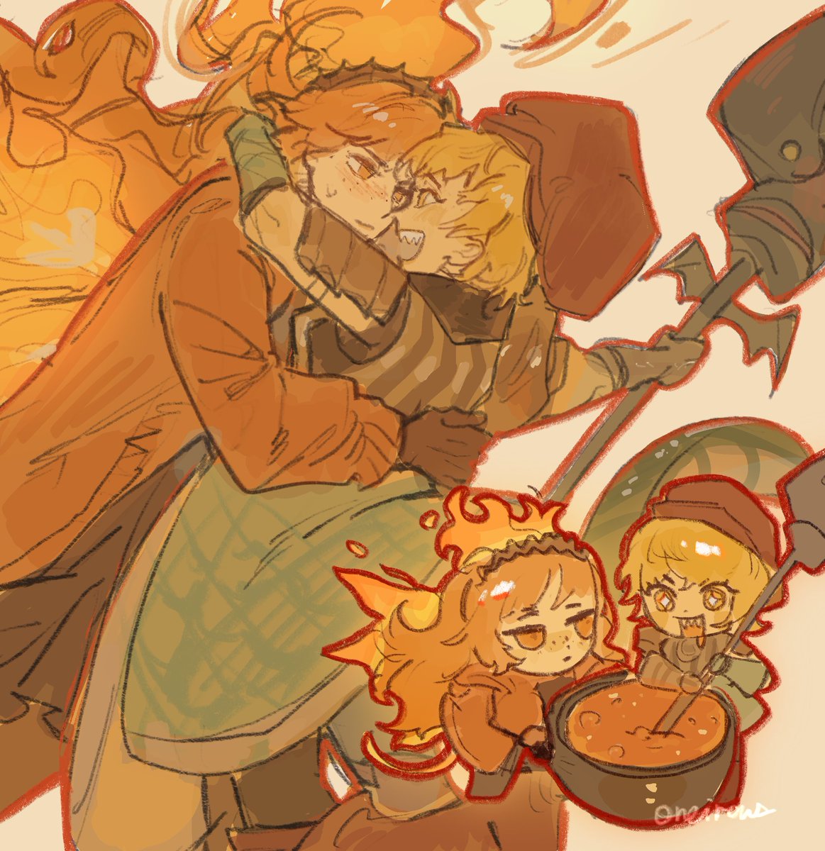 「ishdon doodle  theyre cooking soup  #LCB」|onei ✨ comms openのイラスト