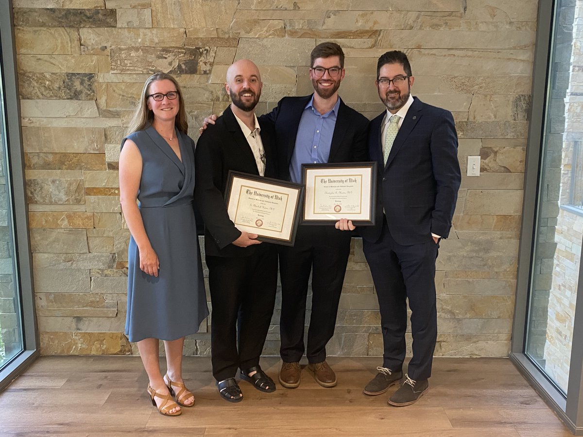Congratulations to Mitch Heiner and Chris Martin as they graduate from the Univ of Utah Urology Residency. So proud of the surgeons they have become!