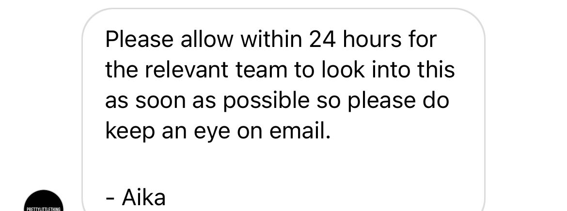 erincarver02's tweet photo. @OfficialPLT  I can’t just keep being told to wait 24 hours, especially when you have my money, it’s been weeks since I enquired about my refund. Pls sort this now https://t.co/Ct25zmpEb8