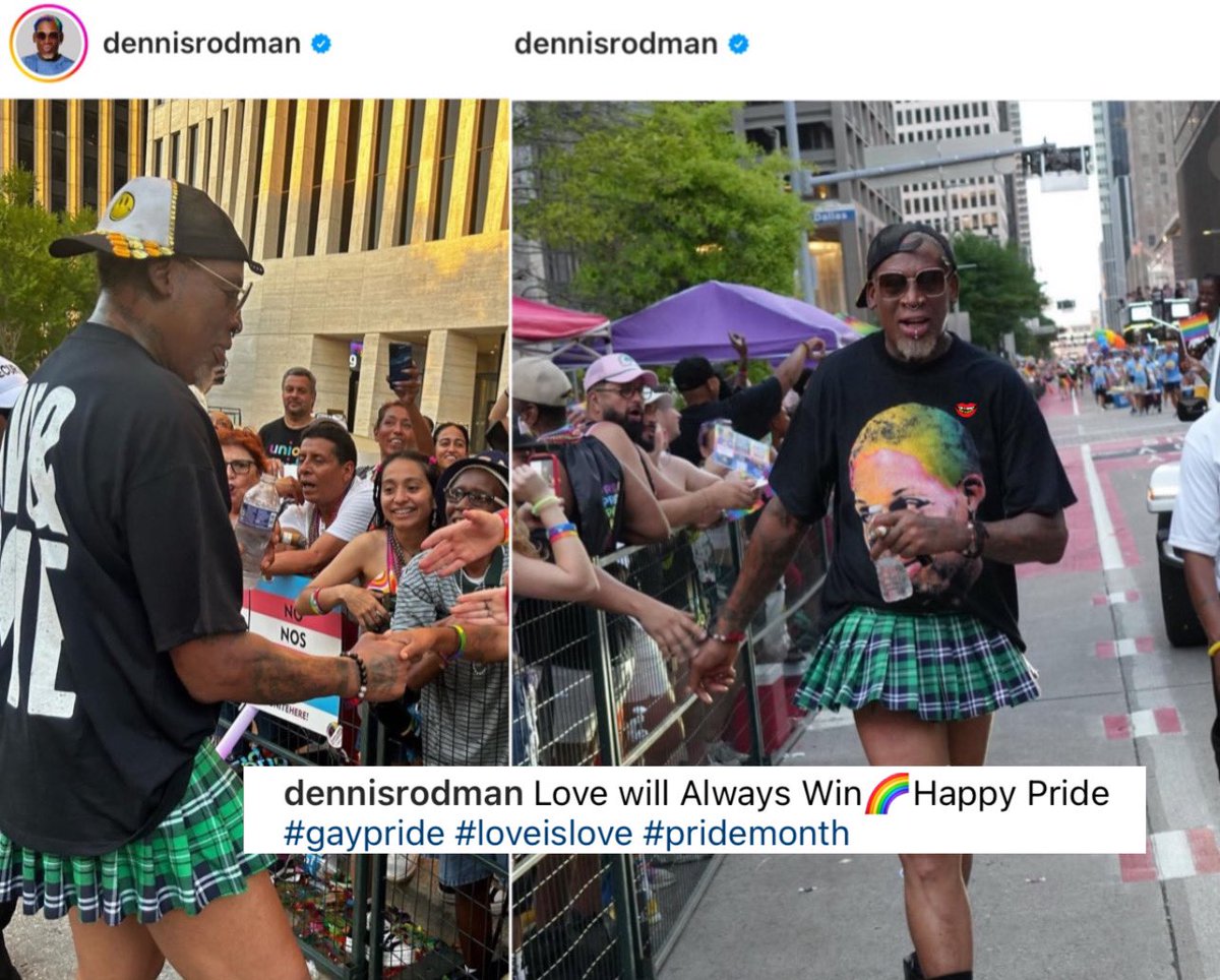Dennis Rodman attends pride parade in Houston 🌈