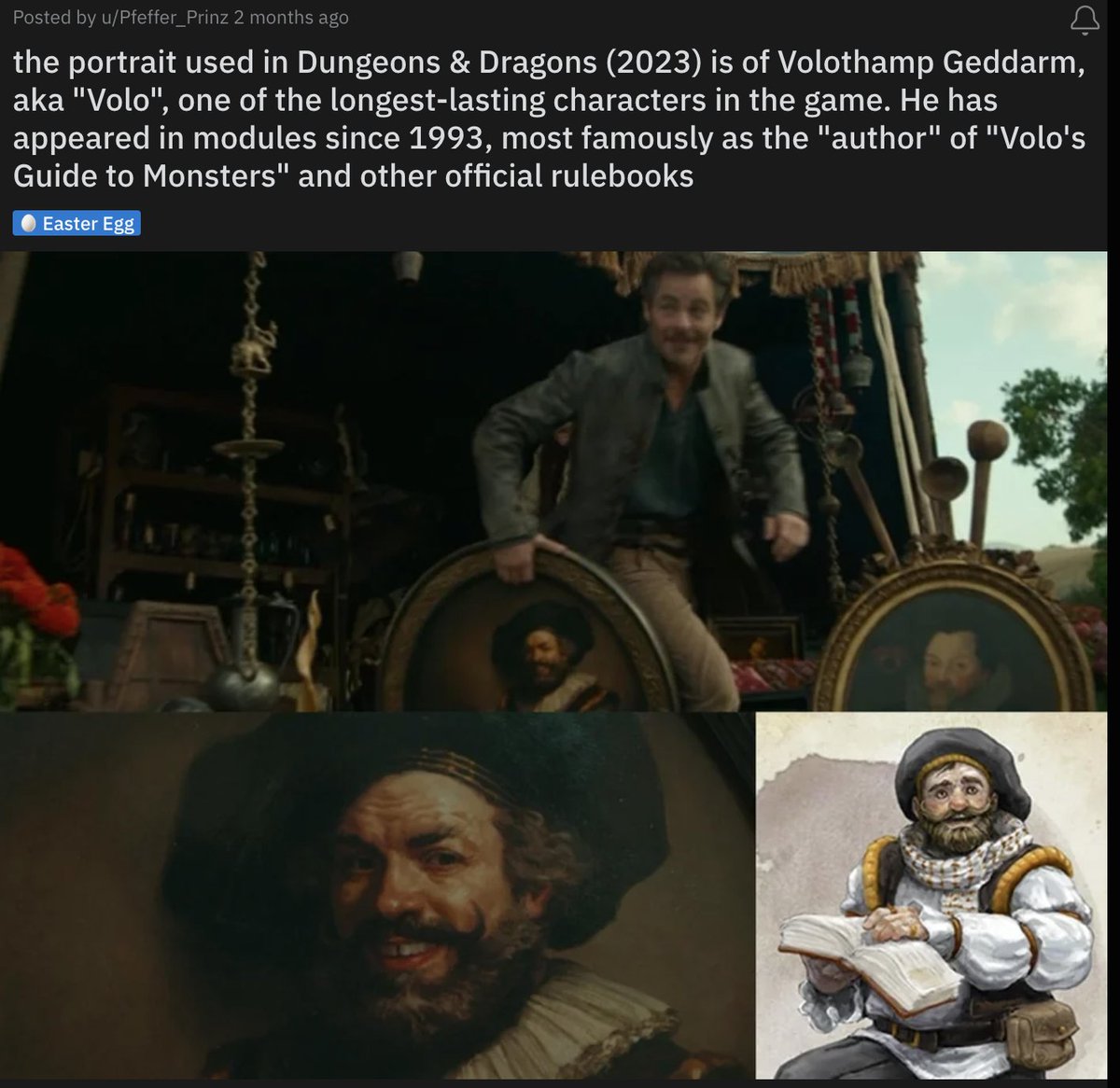 wesburt's tweet image. I was thrilled to get to paint Volo for the prop in the movie! The Art &amp;amp; Prop Departments made so much amazing stuff #DnDMovie