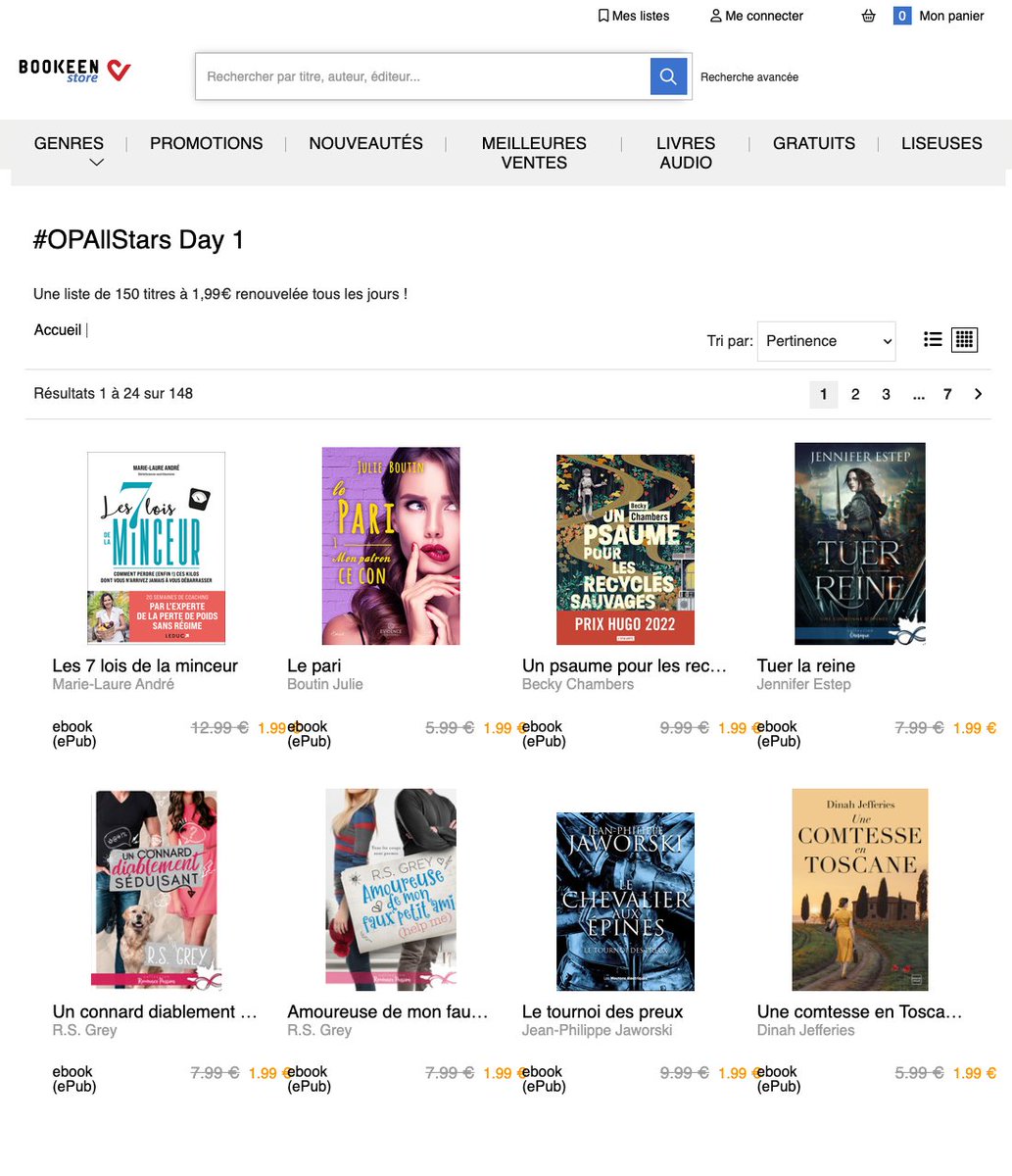 C'est le Jour 1, celui qu'on retient 🎶 Le jour 1 d'#OPAllStars avec ses 150 #ebooks en #promo flahs à 1,99€ 🙌 Et si on en profitait sur <a href="/Bookeen/">Bookeen by Vivlio 🇫🇷</a> 👉 tinyurl.com/mwseztnj