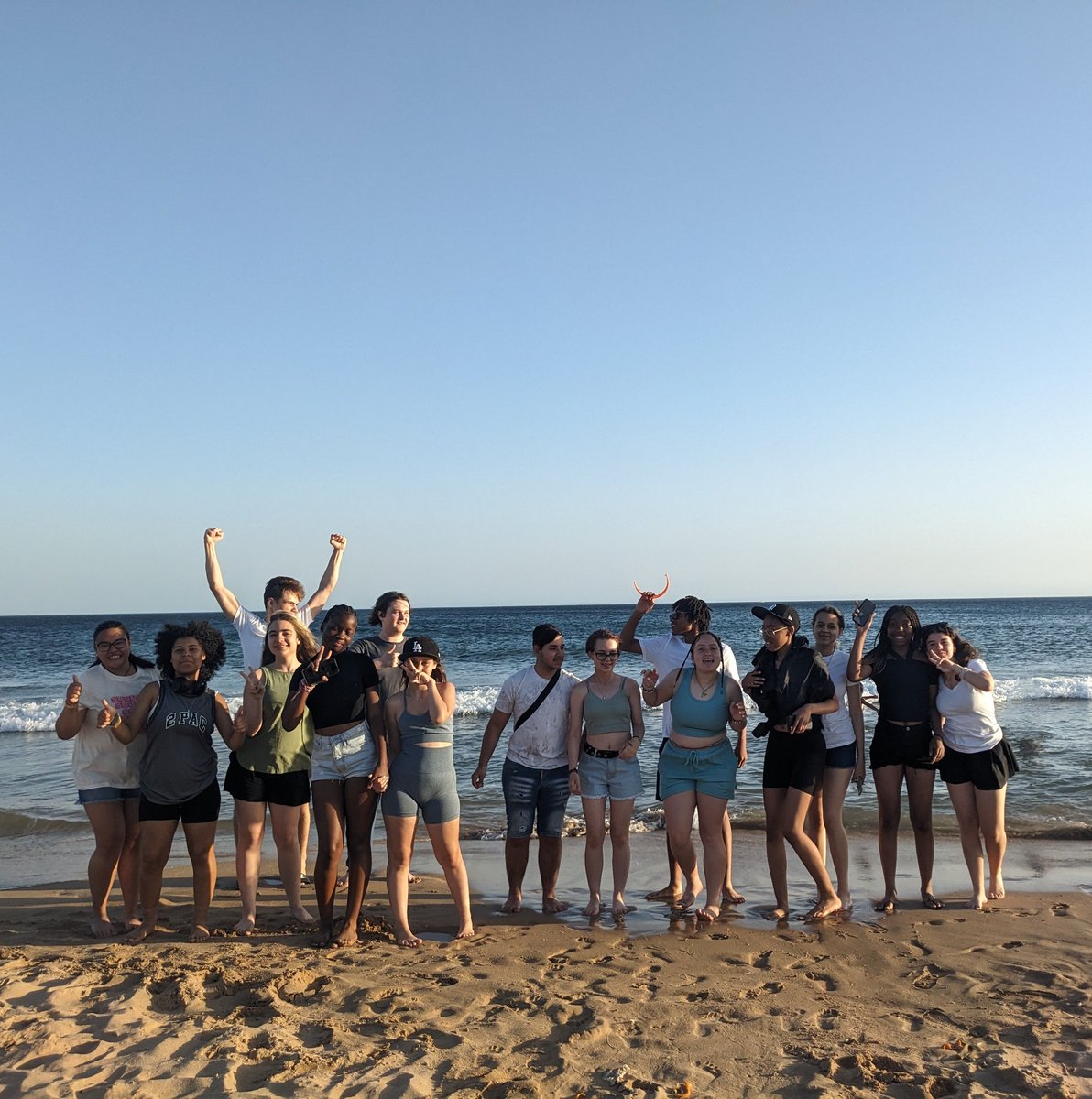 MusicAtEastlea's tweet photo. WHAT a day. A truly unique concert with @StJuliansMus, with ideas that started in our classroom in #canningtown, and turned into a full blown orchestral masterpiece. Video to come! So proud of our @EastleaSchool students. A well deserved play at the beach! ⛱️🩴🦀🇵🇹🎶🎷🎸🎹 https://t.co/JCUOZUMYoP