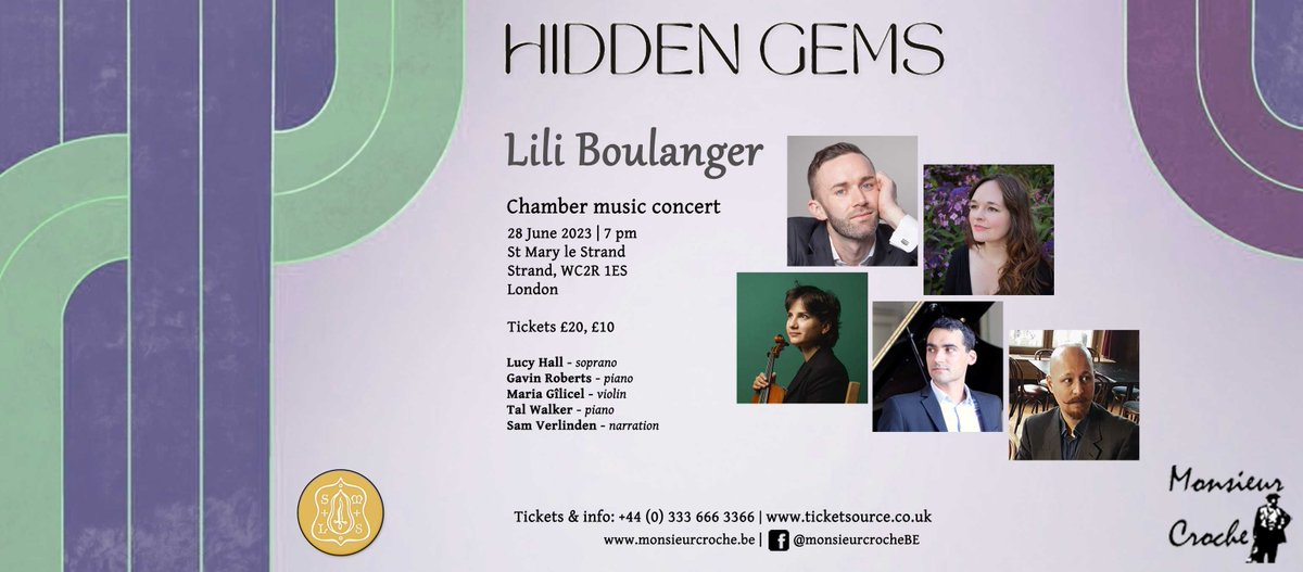 Join us at St Mary Le Strand Church on Wed 28 June 2023 for a 'Hidden Gems' concert in collaboration with 'Monsieur Croche' featuring the music of Lili Boulanger 🎹🎶 Tickets: ticketsource.co.uk/whats-on/stran…