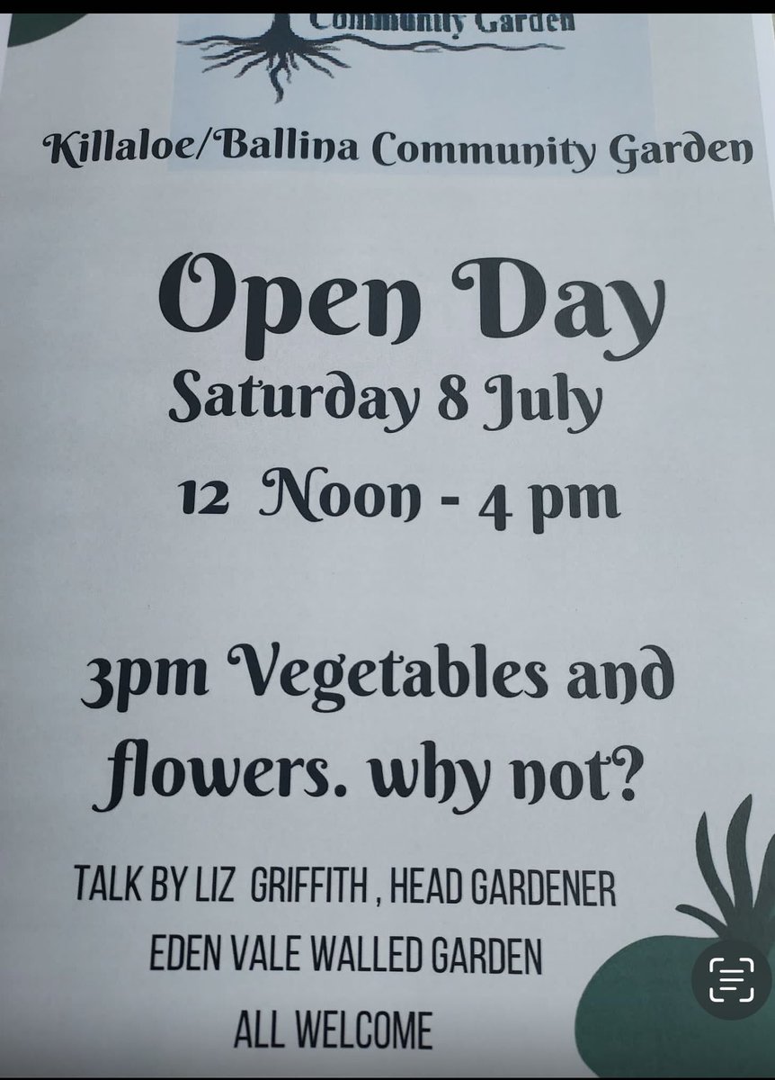KillaloeCC's tweet photo. Another event during Féile Brian Ború- a chance to see the great growth (literally) at the Killaloe Community Garden. Why not drop in and maybe find your green fingers! https://t.co/AlCZhKojfA