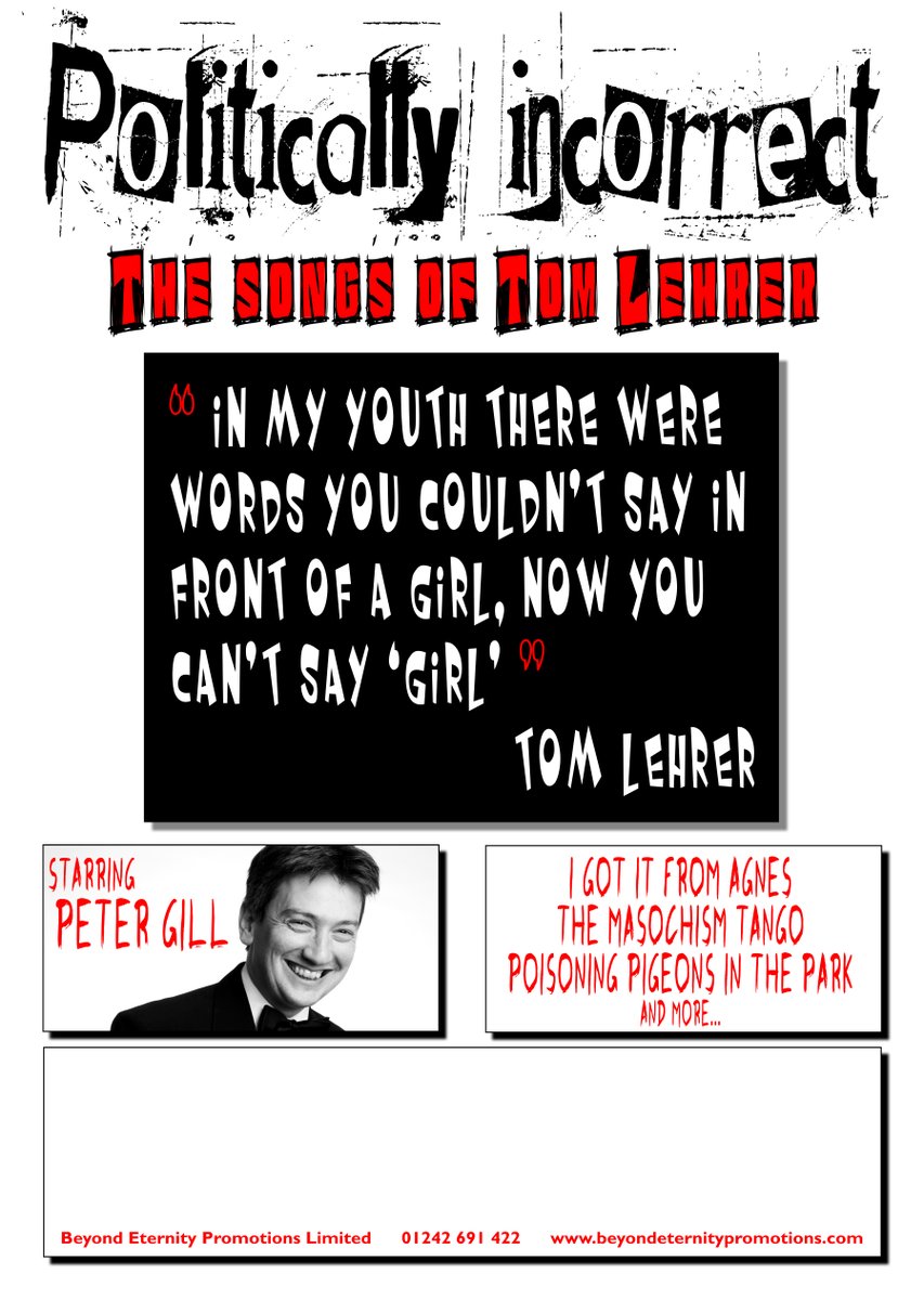 The Songs of Tom Lehrer performed by Peter Gill - mailchi.mp/39f6cf97ce3e/t…