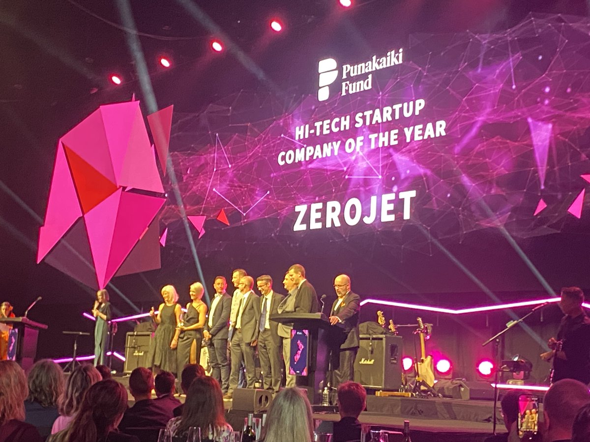 Congratulations to ZeroJet and to all the other winners and finalists at the @NZHiTechAwards . Another stellar night celebrating this incredible sector. 

#htanz