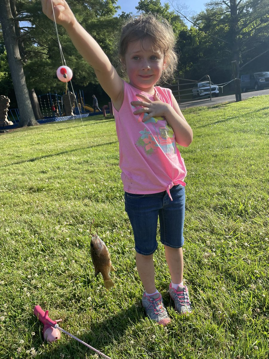 Her first catch 🎣