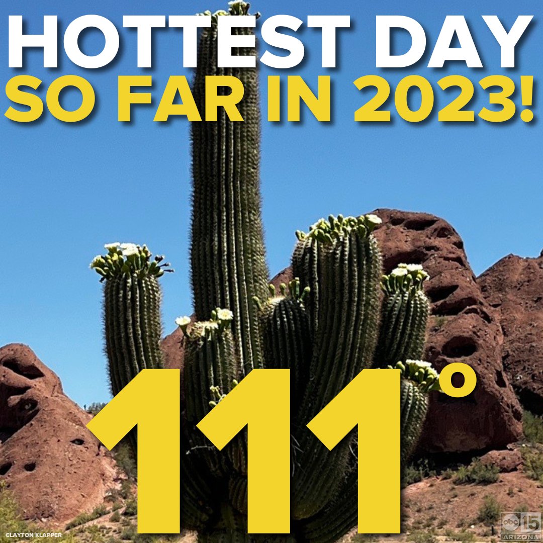 It has hit 111° at Phoenix Sky Harbor, making it the hottest day so far in 2023! 🔥