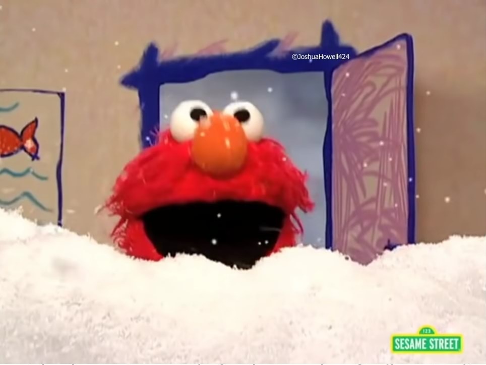 Elmo's first day of cleaning out the ice cream machine was invigorating