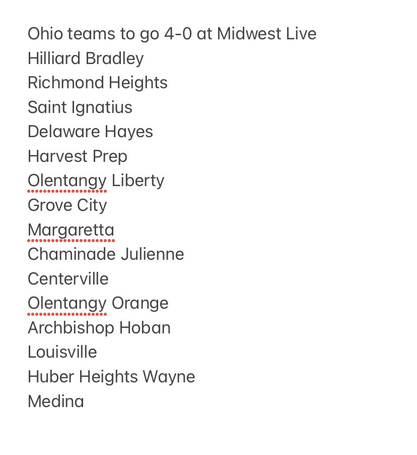 Had a great time at #MidwestLive23 this weekend. Great competition with teams from Ohio, Michigan, Kentucky and West Virginia. Good to see college coaches from every level this weekend at the Cedar Point Sports Center, a perfect host. Congrats to these unbeaten Ohio squads!