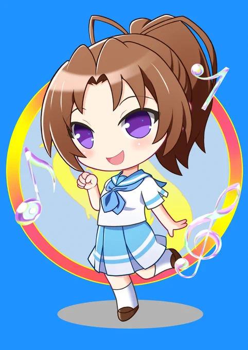 おはようございます(^^)/ 今週のぷちキャラは……中川夏紀 今週もよろしくお願いします。  #響けユーフォニアム #今週のぷちキャラ