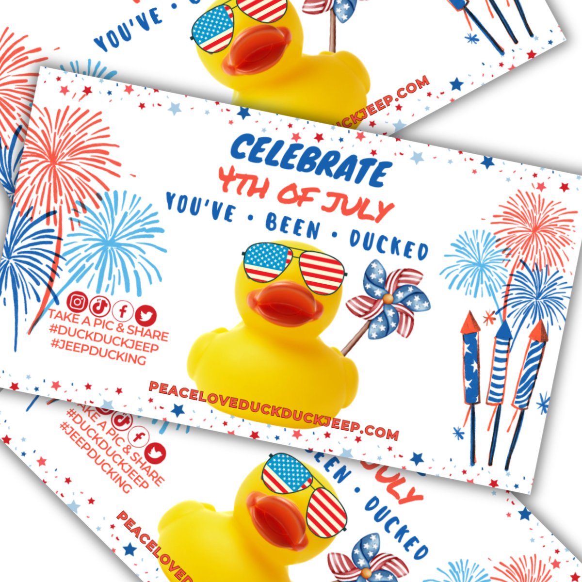 peaceluvduck's tweet photo. Show your American pride with these adorable duck duck jeep tags!  
#duckduckjeep #jeepducking #ducktags #jeeptag #youvebeenducked #jeeper #duckingjeeps #duckingjeep #jeeplife #duckduckjeeptags #jeeptags #peaceloveduckduckjeep #jeepduck

https://t.co/YKqSUBEE9g https://t.co/zwo2oHX2xs