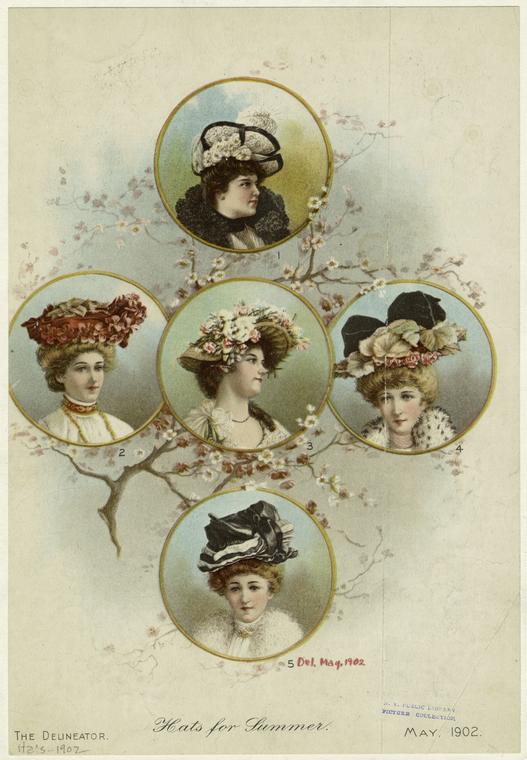 See? Whatever you're doing tonight, you COULD be doing it with a giant flower on your head...so it's a net win!
#vintage fashion plate from the NYPL Digital Collections. 

#vintagestyle #hats #momlife #writerslife #mystery #mysterywriter #histfic #historicalmystery